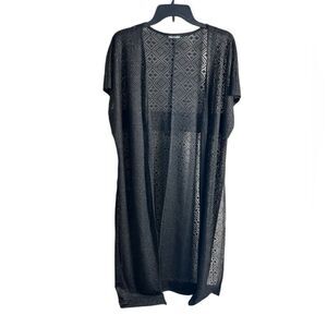 Elegant Black Lace Kimono